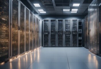 room datacenter server networking render network business framework interior industry processor center storage tower database flocked datum web technology security hosting workstation farm cyberspace