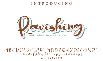 Ravishing Font Stylish brush painted an uppercase vector letters, alphabet, typeface