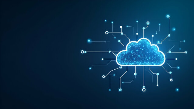 Innovative Cloud Service Provider Frameworks: Secure High-Performance Digital Solutions & Managed IT Services for Enterprises - Photo Stock Concept with Empty Space