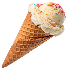ice cream cone isolated on transparent background