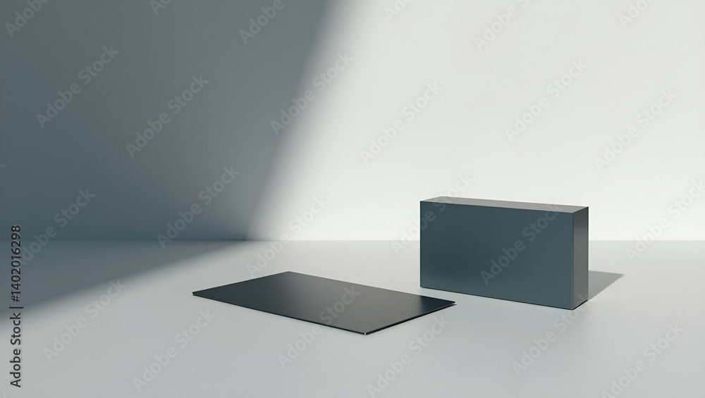 Poster premium modern business card holder mockup design - showcase your corporate identity with clean line
