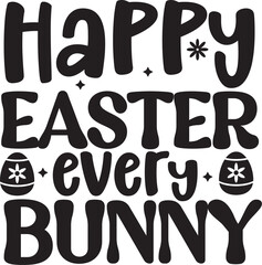 Happy Easter SVG Design Cute Easter Quotes SVG Bunny