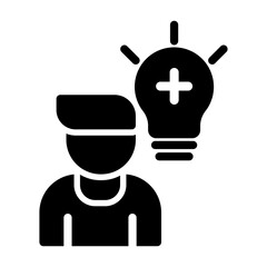 positive mind Solid icon