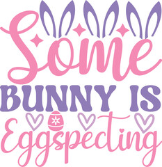 Fototapeta premium Happy Easter SVG Design Cute Easter Quotes SVG Bunny SVG