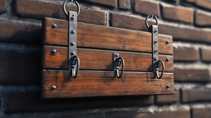 Rustic wood coat rack