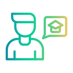 thinking Line Gradient Icon