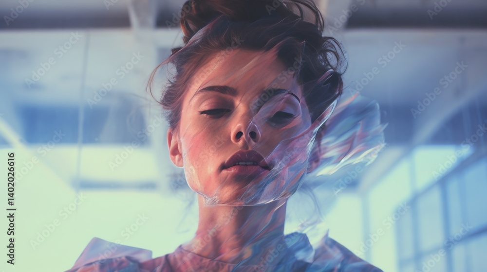 Aufkleber captivating light reflections play across the face, creating a mesmerizing visual experience