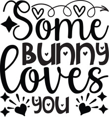 Obraz premium Happy Easter SVG Design Cute Easter Quotes SVG Bunny SVG 