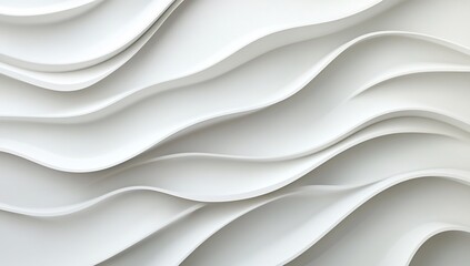 Fototapeta premium Abstract white wavy pattern