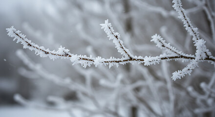 Obraz premium Winter's Crystal Embrace AI Generated