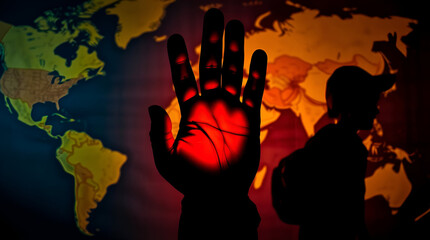 Child Labour Silhouette, International Day Against Child Labour, 12th June, World Day Against Child Labour, Generative Ai