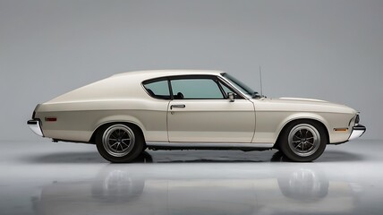 vintage car on the road