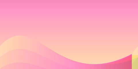 Delicate Pink and Peach Gradient Background with Soft Curves