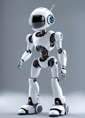 Robot Humanoid Mini Artificial Intelligence Simple Background