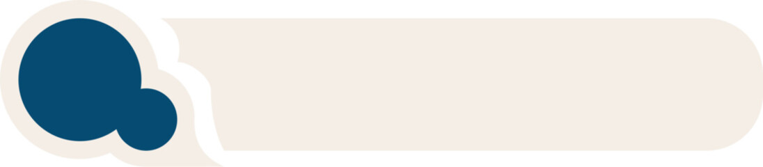 Abstract Off-White Banner with Teal Circles