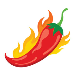 red chilli with firing vector