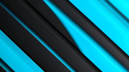 Obraz premium Abstract Diagonal Lines Background - Modern abstract background with diagonal lines in shades of black and cyan blue. Ideal for tech, corporate, and design projects