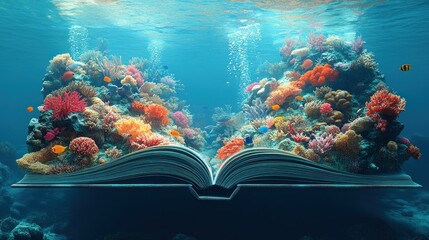 Open book underwater coral reef (1)
