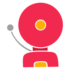 fire alarm alert icon vector