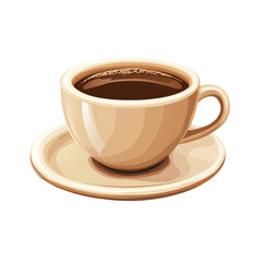Obraz premium Warm Coffee in a Beige Mug a comforting morning drink