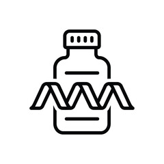 Black line icon for protein