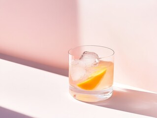 Stylish Yuzu Gin Cocktail with Citrus Hues