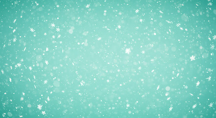 Aqua Snowfall Reverie AI Generated