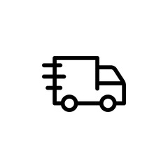 Fast delivery icon. Ideal for websites, apps, or print materials related to logistics, shipping, and e-commerce