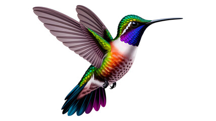 Obraz premium Vibrant Hummingbird in Flight: A Masterpiece of Nature's Palette