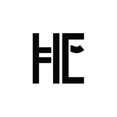 HE monogram logo design letter text name symbol monochrome logotype alphabet character simple logo