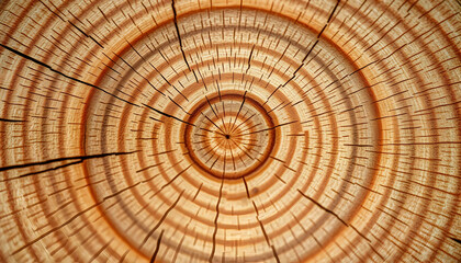 Close Up Wood Cut Section Pattern