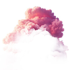Pink Black Dreamy Cloud Dramatic Sky Isolated on Black on transparent background