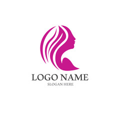beauty woman logo and vector template