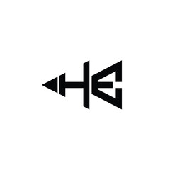HE monogram logo design letter text name symbol monochrome logotype alphabet character simple logo