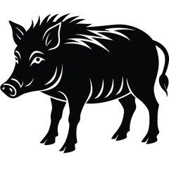 Vivid Cow Silhouette Illustration