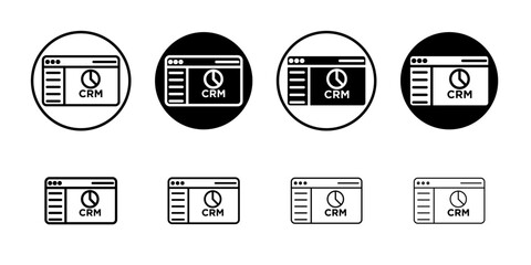crm icon Flat illustration sign