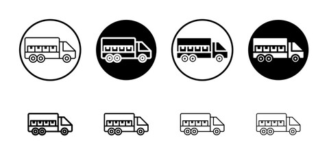 delivery truck icon Flat illustration sign
