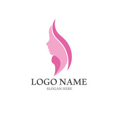 beauty woman logo and vector template