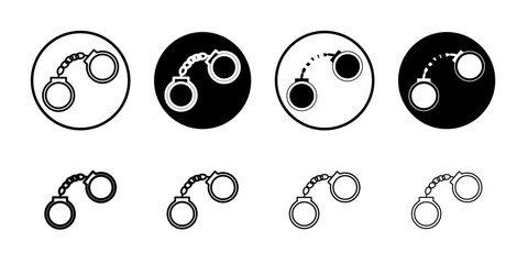 Handcuffs icon Flat illustration sign