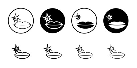 Herpes virus icon Flat illustration sign