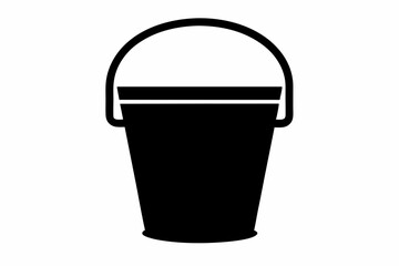 bucket silhouette vector illustration © mstsokera