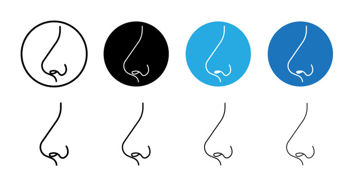 Human nose icon Flat illustration sign
