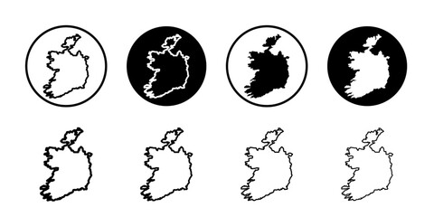 Ireland map icon Flat illustration sign