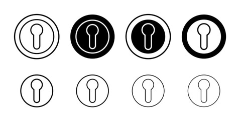 key hole icon Flat illustration sign