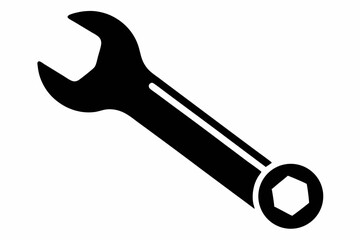 wrench silhouette vector illustration