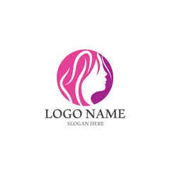 beauty woman logo and vector template