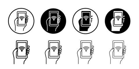 Mobile Internet icon Flat illustration sign