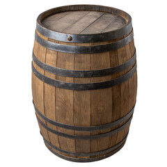 Fototapeta premium Wooden barrel on transparent background