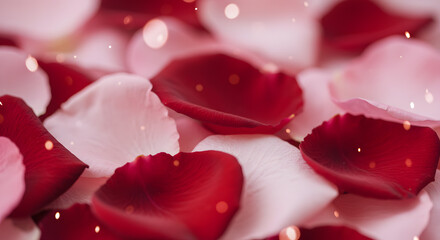 Elegant Rose Petal Background with Soft Bokeh