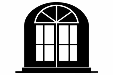 Window Silhouette Vector Graphic